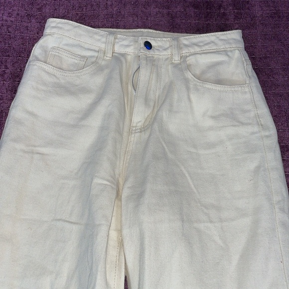 DAZY wide leg capri cropped beach summer pants white size medium - Picture 4 of 8